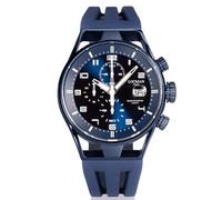Locman Cronografo Uomo in Acciaio e Titanio Blu Montecristo