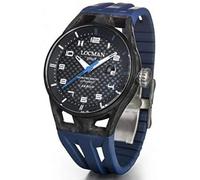 Locman Montecristo Automatic Carbon / orologio uomo / quadrante carbonio / cassa carbonio e titanio / cinturino silicone blu / ed. limitata