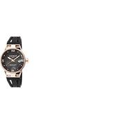 Locman Montecristo / orologio donna / quadrante madreperla nera / cassa acciaio, titanio e PVD rosato / cinturino silicone nero