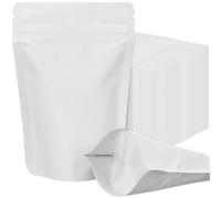 Locmeo 300 sacchetti richiudibili in alluminio, 8,9 x 12,7 cm, bianchi, inodori, con cerniera, per piccole imprese, imballaggi alimentari