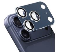 Locofun Pellicola Fotocamera per iPhone 17 Pro Max,Anti Graffio Camera Vetro Temperato Protezione Lente Pellicola,Telaio Alluminio Durezza 9H Vetro Temperato Protezione Fotocamera,Blu