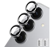 Locofun Pellicola Fotocamera per Samsung Galaxy S25 5G, 2 Pezzi Anti Graffio Camera Vetro Temperato Protezione Lente Pellicola, Durezza 9H, Senza Bolle-Nero