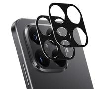 Locofun Pellicola Fotocamera per Xiaomi 15T/ 15T Pro, 2 Pezzi Anti Graffio Camera Protezione Pellicola, Telaio in metallo Protezione Lente, Durezza 9H, Senza Bolle-Nero