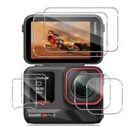 Locofun Pellicola Protettiva per Insta360 Ace Pro 2, Schermo Vetro Temperato e Pellicola Protezione Lente Fotocamera [2+2+2 Pezzi], HD Chiaro Anti Graffio