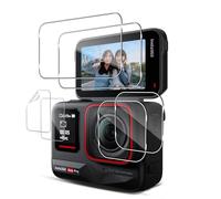 Locofun Pellicola Protettiva per Insta360 Ace Pro, Schermo Vetro Temperato e Pellicola Protezione Lente Fotocamera [2+2+2 Pezzi], Anti Graffio,HD Chiaro