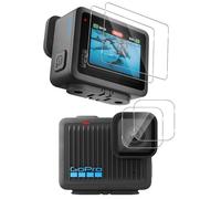 Locofun Pellicola Vetro Temperato GoPro LIT Hero e Protezione Lente Fotocamera, Durezza 9H Pellicola Protettiva Film [2+2 Pezzi], Anti Graffi Protezione Schermo