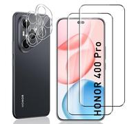 Locofun Pellicola Vetro Temperato per Honor 400 Pro e Protezione Lente Fotocamera, Durezza 9H Schermo Protettiva Film [2+2 Pezzi], Anti Graffi Niente Bolle