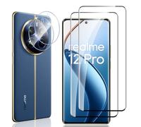 Locofun Pellicola Vetro Temperato per Realme 12 Pro e Protezione Lente Fotocamera, Durezza 9H Schermo Protettiva Film [2+2 Pezzi], Anti Graffi Niente Bolle Film