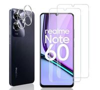 Locofun Pellicola Vetro Temperato per Realme Note 60 / Note 60x e Protezione Lente Fotocamera, Durezza 9H Schermo Protettiva Film [2+2 Pezzi], Anti Graffi Niente Bolle