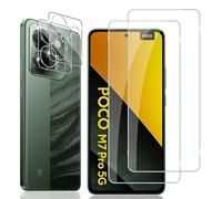 Locofun Pellicola Vetro Temperato per Xiaomi POCO M7 PRO e Protezione Lente Fotocamera, [2+2 Pezzi] Durezza 9H Schermo Protettiva Film, Anti Graffi