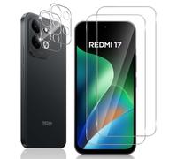 Locofun Pellicola Vetro Temperato per Xiaomi Redmi 17 4G/5G | Durezza 9H Schermo Protettiva Film e Protezione Lente Fotocamera,2+2 Pezzi, Anti Graffi Niente Bolle