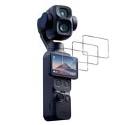 Locofun Protezione Schermo per DJI Osmo Pocket 4P, 3 Pezzi HD Trasparente Pellicola Protettiva, Durezza 9H HD Chiaro Pellicola, Installazione Facile, Anti graffio,