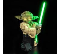 LocoLee Kit di luci compatibile con Lego 75438 Yoda Bust, non modello reale, solo luci, accessori per illuminazione a LED per collezionisti LEGO Yoda