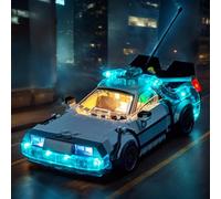 LocoLee Kit di luci compatibile con Lego 77256 Time Machine from Back to The Future - Nessun modello reale solo luci, accessori per illuminazione a LED compatibili con Lego Delorean