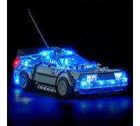 LocoLee Kit di luci personalizzato compatibile con Lego 77256 Time Machine dal ritorno al futuro - Nessun modello reale solo luci, accessori per illuminazione a LED compatibili con Lego Delorean