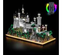 LocoLee Kit luci compatibile con Lego 21063 Neuschwanstein Castle Architecture - Nessun modello solo luce, accessori per illuminazione a LED compatibili con Lego New Swansea Castle (versione RC)