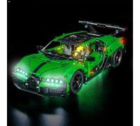 LocoLee Kit luci compatibili con Lego Green Bugatti Chiron Pur Sport Hypercar 42241 - Non solo modello reale, accessori per illuminazione a LED per LEGO Technic per collezionisti di display (versione
