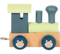 small foot Lettera Polare Locomotiva, Trenino in Legno combinabile a Piacere, da Decorare e Regalare, 12566, Multicolore, Blu
