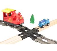 Locorico - Attraversamento treno in legno e treno in mattoni