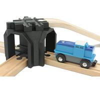 Locorico Ponte a doppio piano per treno in legno compatibile Brio Lillabo Hape
