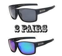 Locs Autentico Cholo Motociclista Grande Quadrato Sole Og Stile Opaco Nero Frame