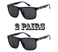 Locs Occhiali Da Sole Biker Oversize Uomo Large Gangster Shiny Black