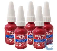 Loctite 243 Frenafiletti 5 Pezzi X 10ml Bloccante Assemblaggi A Media Resistenza