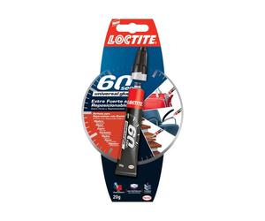 Loctite 60Sec Extra Strong Glue 20g - Aderisce in 60 secondi - Adesivo riposizionabile in gel trasparente - Ideale per superfici verticali