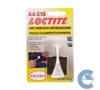 Loctite AA319 Kit adesivo retrovisore 0,5 gr colla vetri auto parabrezza lunotto
