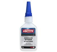 Loctite Adesivo Istantaneo Gomma, Adesivo Cianoacrilico Monocomponente, Trasparente, 50 g