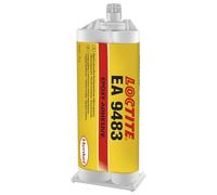 LOCTITE EA 9483 Adesivo epossidico, Trasparente, 1 cartuccia x 50ml | Colla bicomponente, Altamente resistente, Per vetro, metalli e plastiche, Ultra-trasparente, Per applicazioni decorative