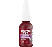 LOCTITE Fissaggio a vite 222, colla a vite per il fissaggio di viti di regolazione, fissaggio a vite a bassa resistenza per filettatura metallica piccola, 1 x 10 ml