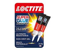 Loctite Gel Instant Super Glue, forte colla trasparente multiuso per riparazioni di alta qualità, vari materiali, facile da usare, super colla istantanea, 2 x 3 g, trasparente