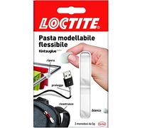 Loctite Kintsuglue Pasta modellabile, pasta adesiva flessibile bianca per riparare, ricostruire e proteggere oggetti, colla modellabile impermeabile e plasmabile, 3x5g