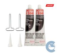 Loctite Si 5940 Silicone Guarnizioni Nero 2 Pezzi X 100 Ml Sigillante Multiuso