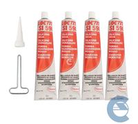 Loctite Si596 Silicone Forma Guarnizioni Rosso 4 Pezzi X 80ml Resiste Ai Liquidi