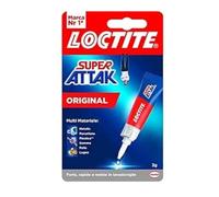 Loctite Super Attak Original, colla liquida trasparente con tripla resistenza e istantanea, colla resistente per gomma, metallo, ceramica, legno, cuoio, pelle, 1x4g