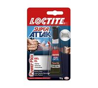 Loctite Super Attak Power Flex Gel XL, Adesivo trasparente e istantaneo specifico per materiali flessibili, Colla resistente in formula gel per pelle, gomma e cuoio, 1x10g