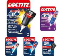 Loctite Super Attak Power Gel Control, adesivo trasparente e istantaneo specifico per materiali flessibili, colla resistente in formula gel per pelle, gomma e cuoio, 1x3g