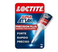 Loctite Super Attak Precision Plus, Colla liquida trasparente con beccuccio extra lungo, Colla attaccatutto forte multimateriale, Super colla resistente e precisa, 1x8g