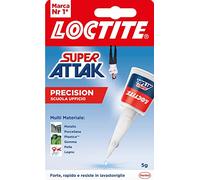 Loctite Super Attak Precision Scuola E Ufficio, Colla Liquida Trasparente Con Beccuccio Lungo, Colla Universale Istantanea Multimateriale, Colla Resistente E Precisa, 1 X 5 G, Multicolore