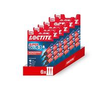 Loctite Super Glue-3 Mini Trio Colla Istantanea 3 x 1 g - Colla Cianoacrilata Forte per Plastica, Metallo, Ceramica e Riparazioni Domestiche - Confezione da 6