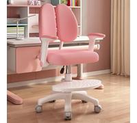 locwanot Sedia da scrivania per bambini, sedia ergonomica per computer per studio, sedia girevole regolabile con braccioli e poggiapiedi e doppio cuscino morbido, sedia da ufficio per adolescenti in