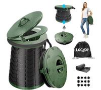 LOCYOP 2025 WC da campeggio, pieghevole, compatto, portatile, Φ 40 cm, altezza da 8 a 50 cm, per campeggio, escursioni, festival, giardino, bagno da viaggio, BBQ, carico massimo 400 kg