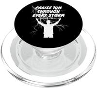 Lodalo attraverso ogni tempesta Scrittura biblica cristiana PopSockets PopGrip per MagSafe