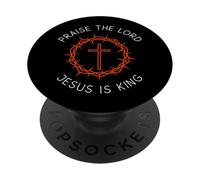 Lodate il Signore Gesù è re (Dichiarazione di Dio Cristiano) PopSockets PopGrip Adesivo