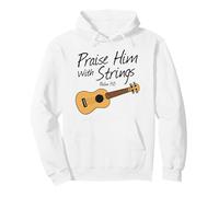 Lodatelo con Le Corde, Musicista di Chiesa con Ukulele Felpa con Cappuccio