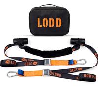 LODD - Cinghie Moto, Ancoraggio al Manubrio con Manicotti Compositi Rinforzati, Fibbie Rinforzate, 38 mm, 1100 kg, Moschettoni in acciaio, Rimorchio, Stradali & sportive - Valigia inclusa