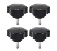 LODDEYEE 4 pezzi M8 x 16 mm manopola a stella filettatura sostituzione vite di serraggio smontaggio rapido parti di ricambio maniglia di bloccaggio manopola a vite nera (colore: diametro testa 50 mm,
