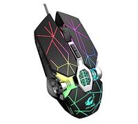 LODDEYEE Mouse da gioco Mouse programmabile Mouse silenzioso da gioco Luce respiratoria Mouse USB da gioco Mouse cablato per notebook cablato per computer portatile cablato per gamer Mouse per